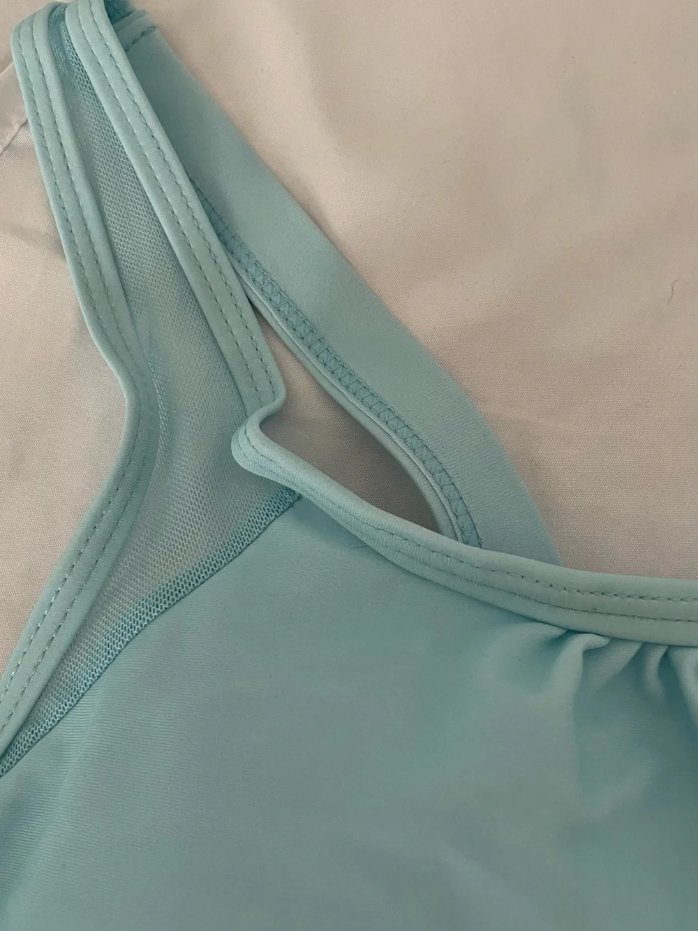 Light Aqua Women’s Tankini Top with Turtle-Print Swim Shorts